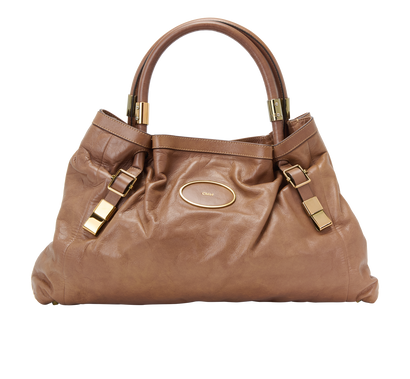 Large Victoria Tote, &pound;250, Handbags, Brown, Leather, Front view
